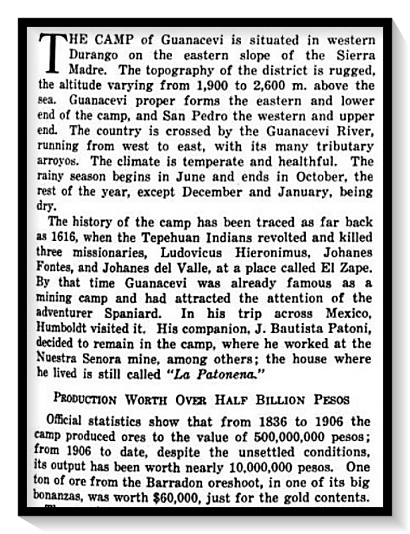 1922 Article Mentioning Juan Bautista Patoni